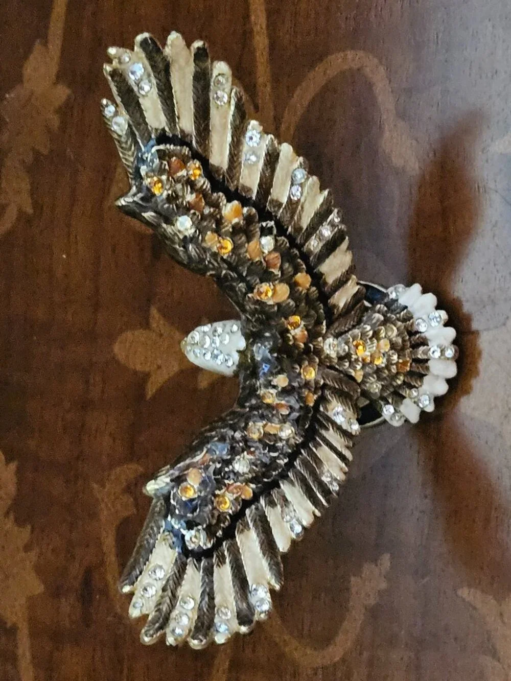 RARE VINTAGE JAY STRONGWATER EAGLE LINCOLN WASHINGTON DESK FIGURINE OBJET